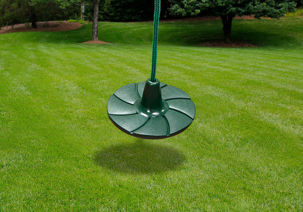 Lifestyle shot of Green Disc Swing from PlayNation.