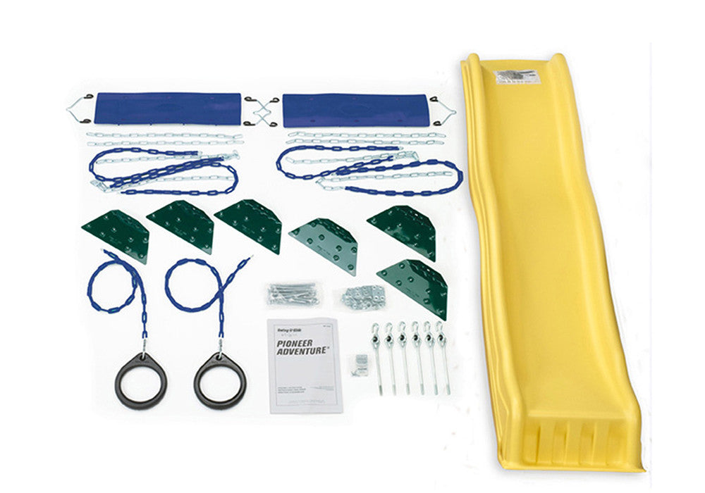 Exploded view of the Pioneer Adventure DIY Play Set from Gorilla play sets