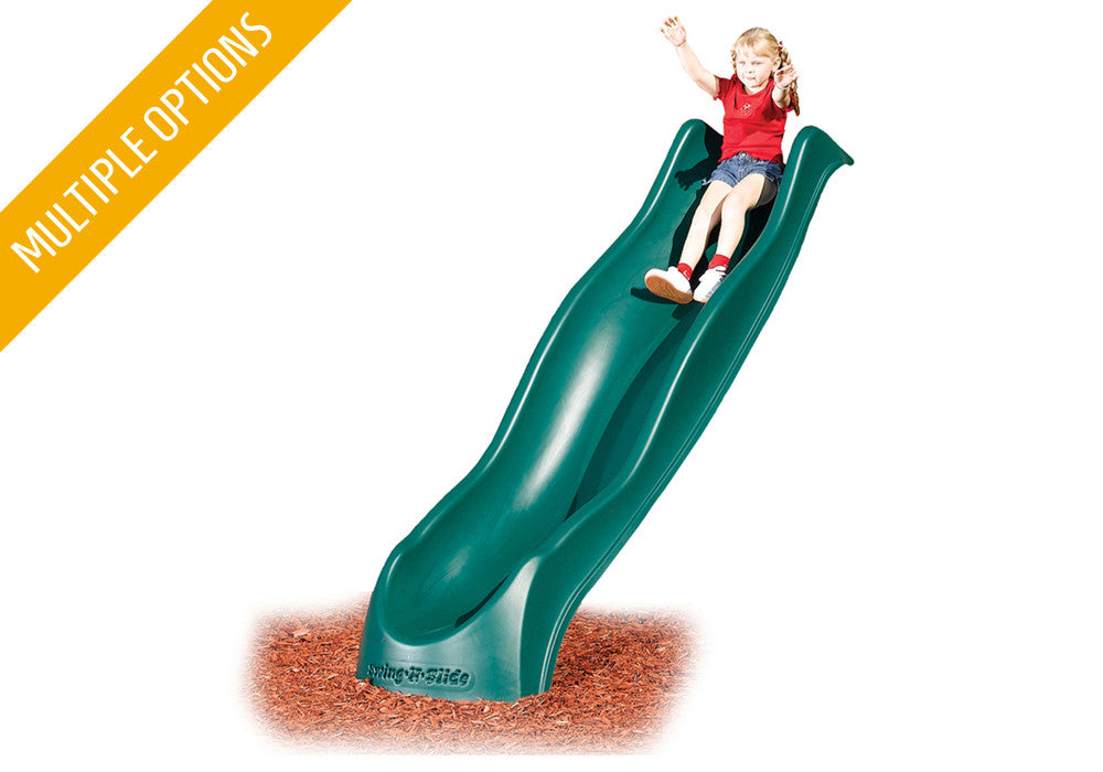 Studio shot of Green Super Speedway Slide from Gorilla Playsets