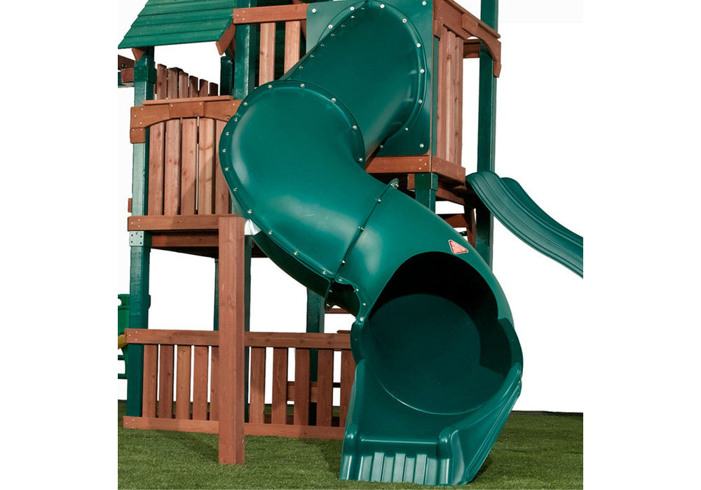 Lifestyle shot of Tunnel Twister Tube Slide from Gorilla Playsets