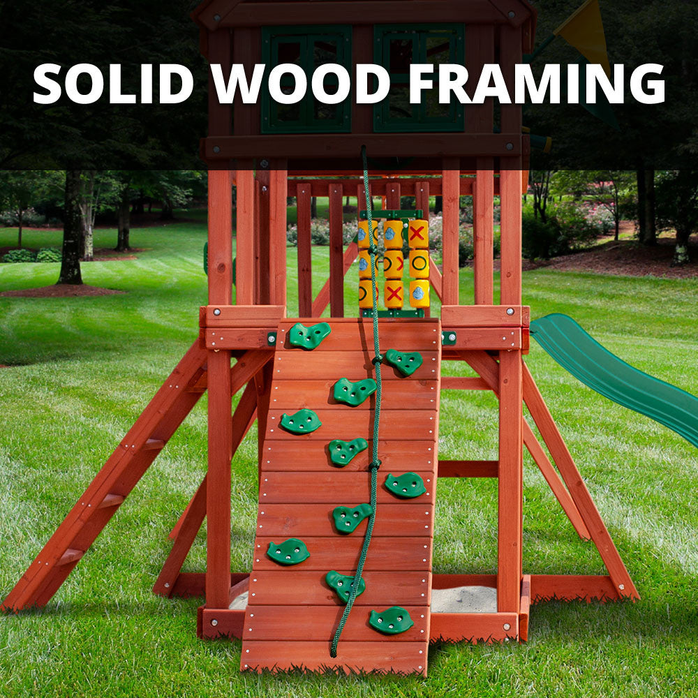 Double Down II Wooden Swing Set | Children's Wooden Swing Sets and