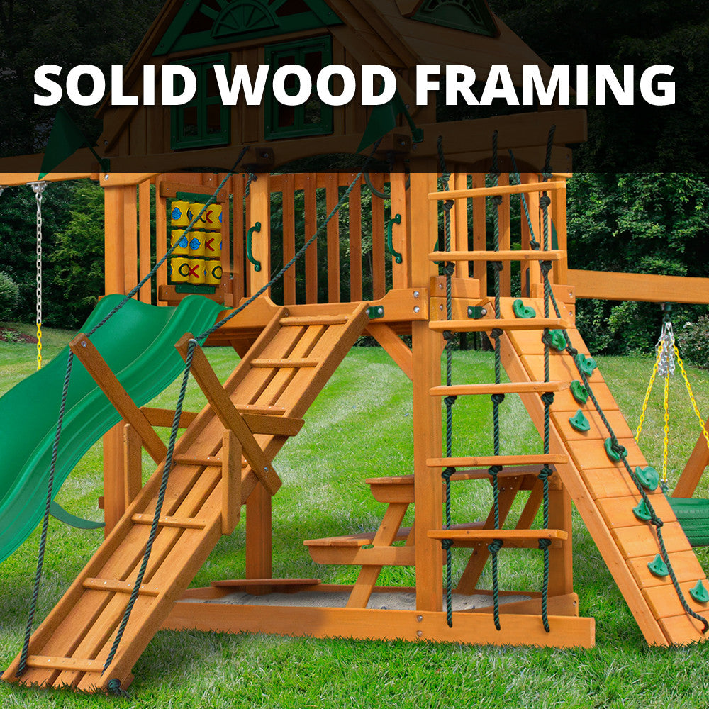 Frontier Swing Set | Children's Wooden Swing Sets – Backyard