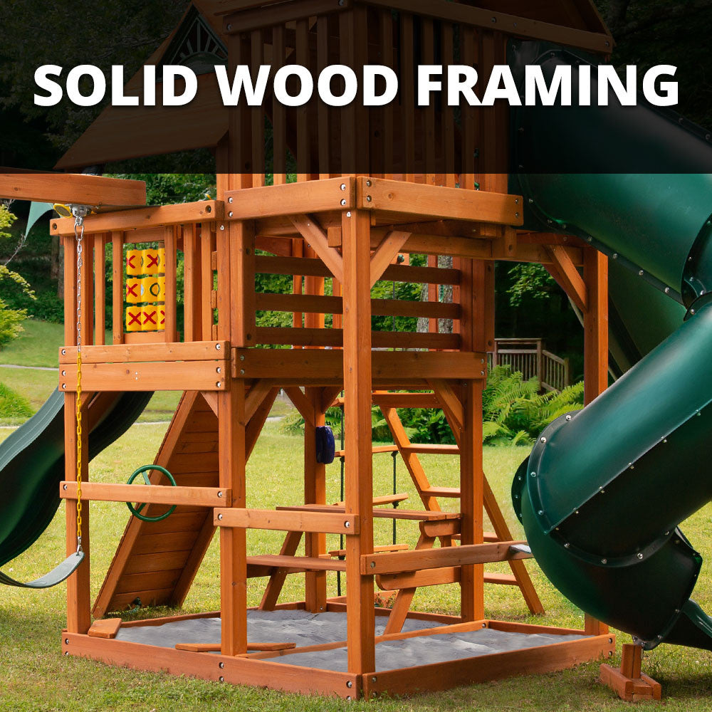 Great Skye II Swing Set | Children's Wood Playsets and Accessories