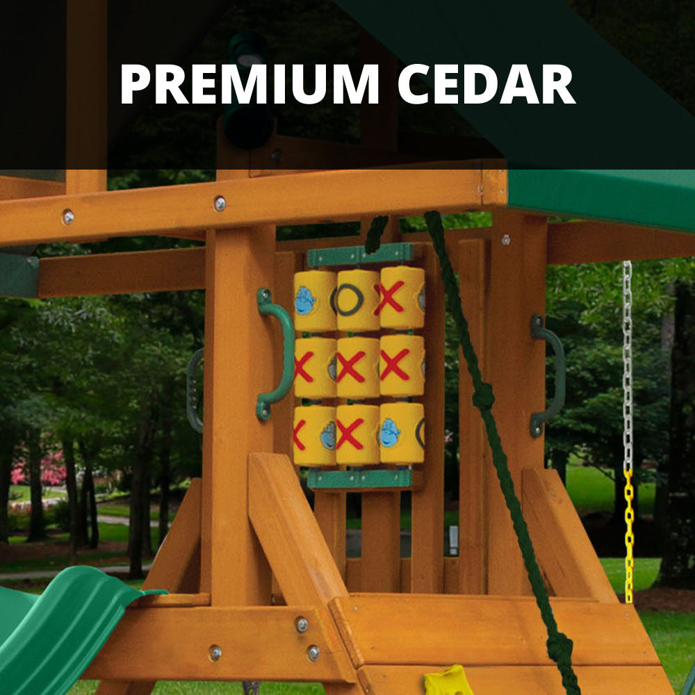 High Point II Wooden Swing Set | Kid's Wood Swing Sets – Backyard