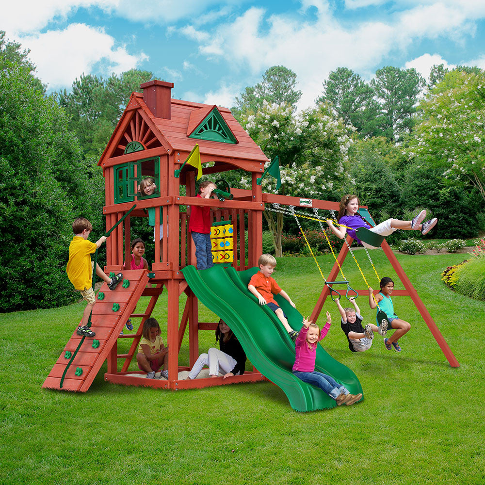 Double Down II Wooden Swing Set | Children's Wooden Swing Sets and