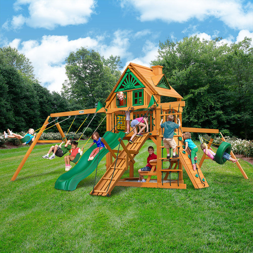 Frontier Swing Set | Children's Wooden Swing Sets – Backyard