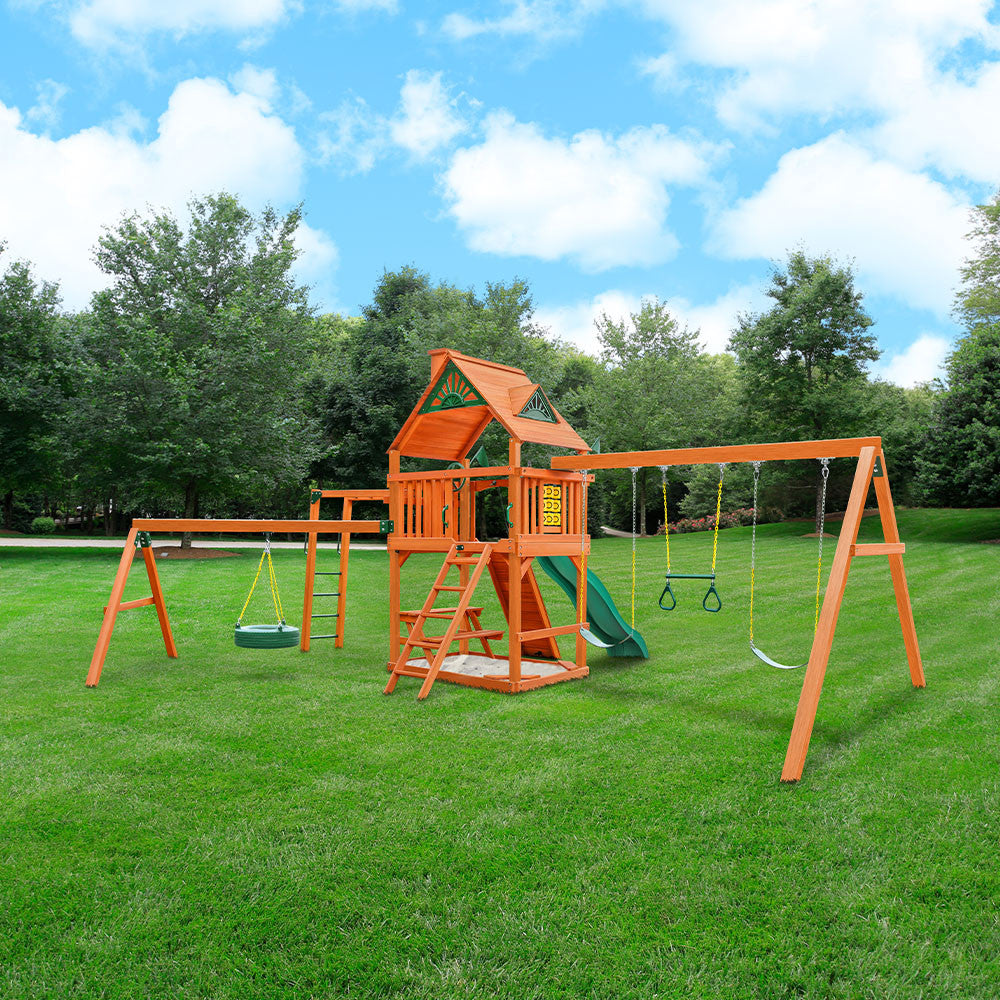 Backyard discovery parkway wooden swing set deals