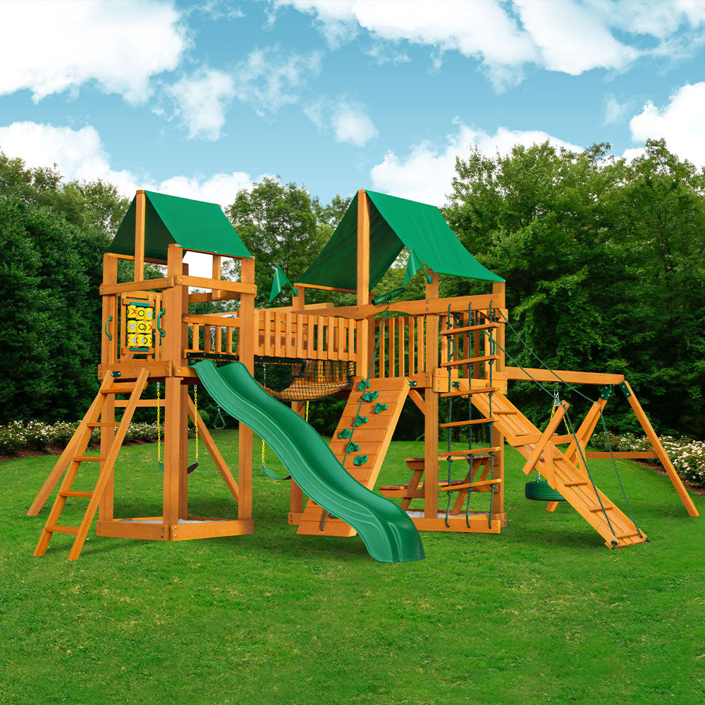 Pioneer Peak Swing Set | Wood Swing Sets – Backyard Products Georgia