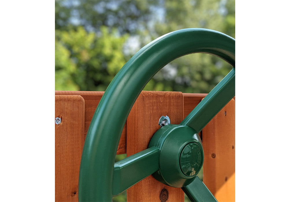 Close up view of Steering Wheel with four spokes from PlayNation.