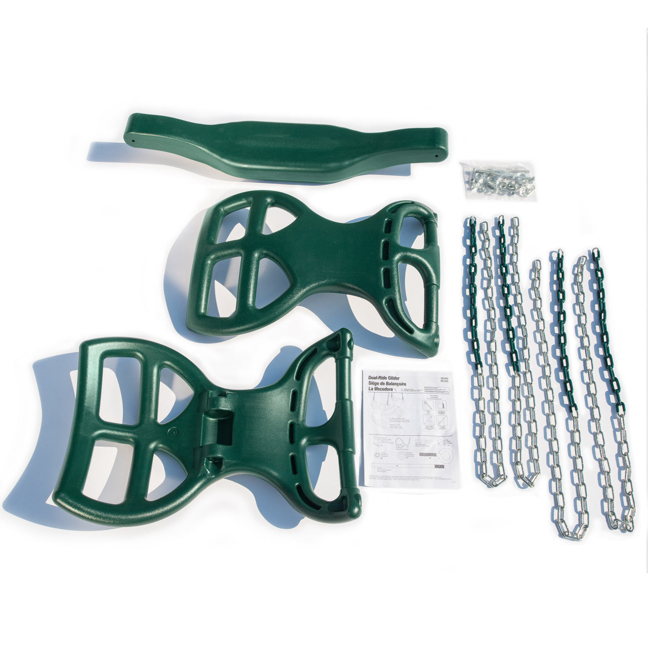 Box contents of the Double Glider Swing from PlayNation.