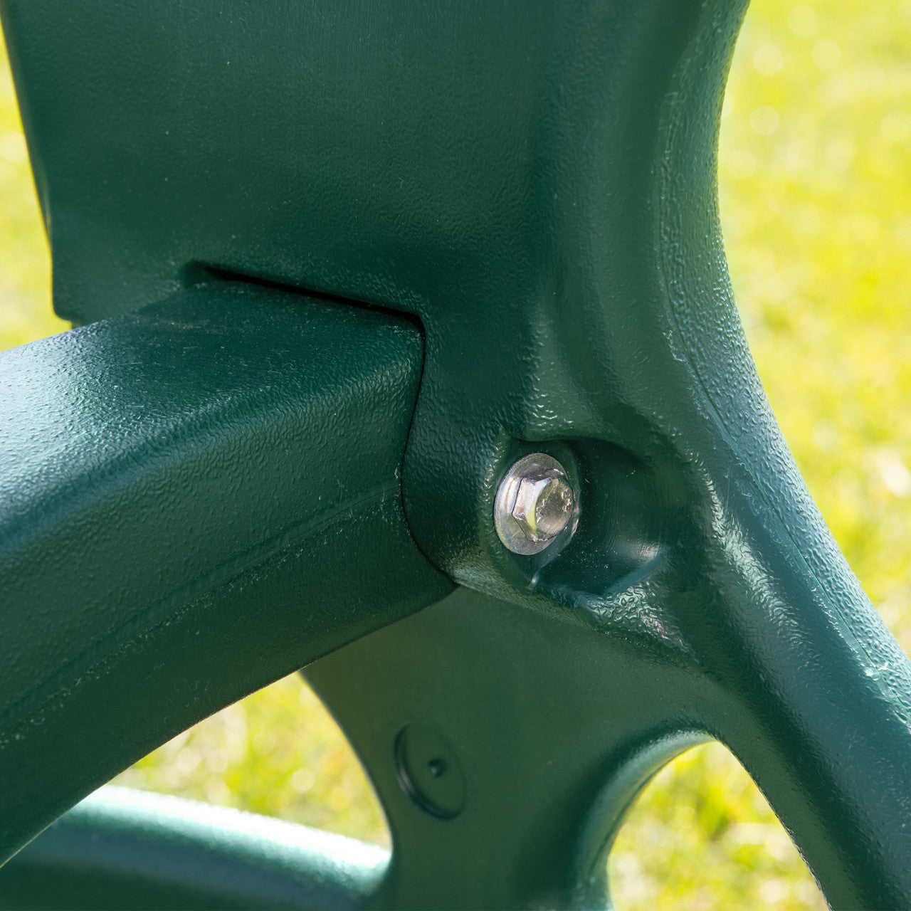 Close up shot of  the Double Glider Swing connector bolt from PlayNation.